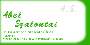 abel szalontai business card